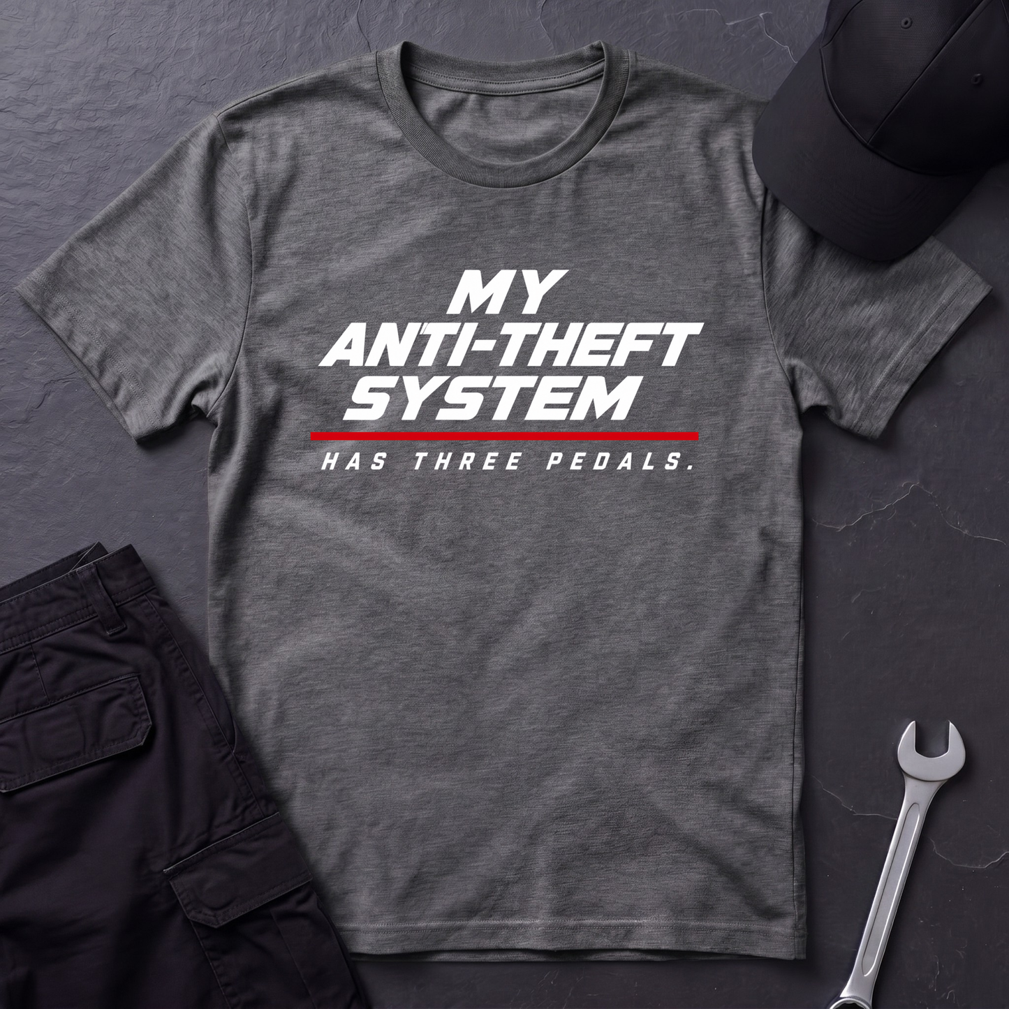 Anti-Theft System.   T-Shirt