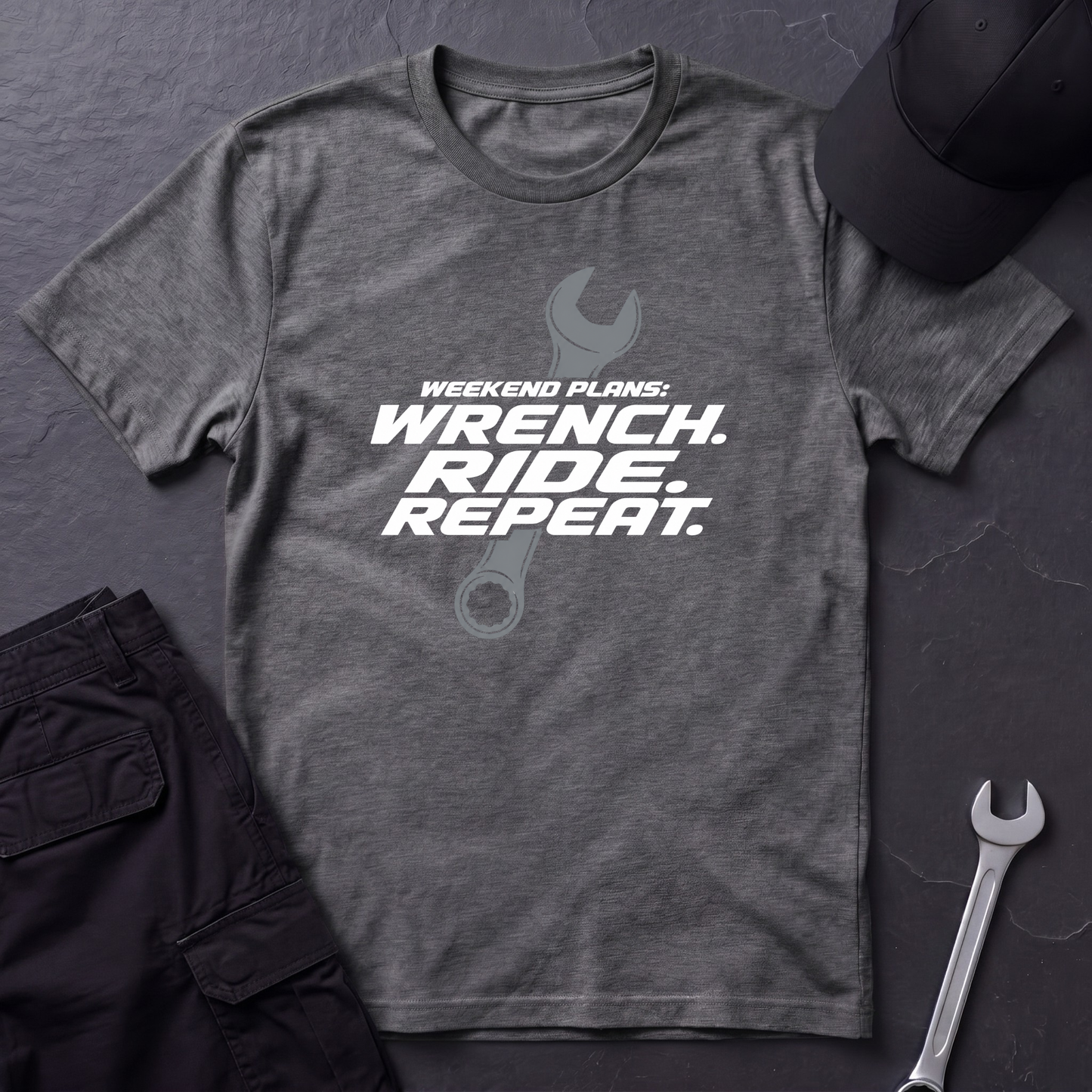 Wrench. Ride. Repeat.   T-Shirt