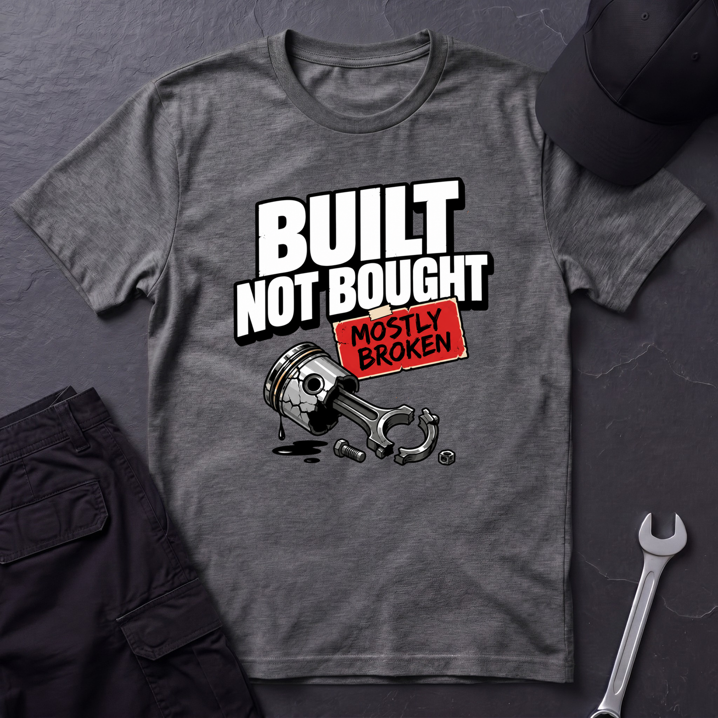 Built Not Bought Mostly Broken  T-Shirt