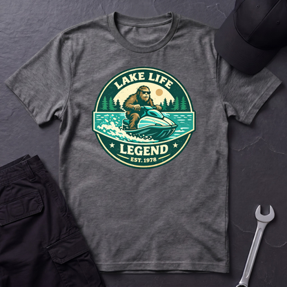 Bigfoot Jetski Lake Life T-Shirt