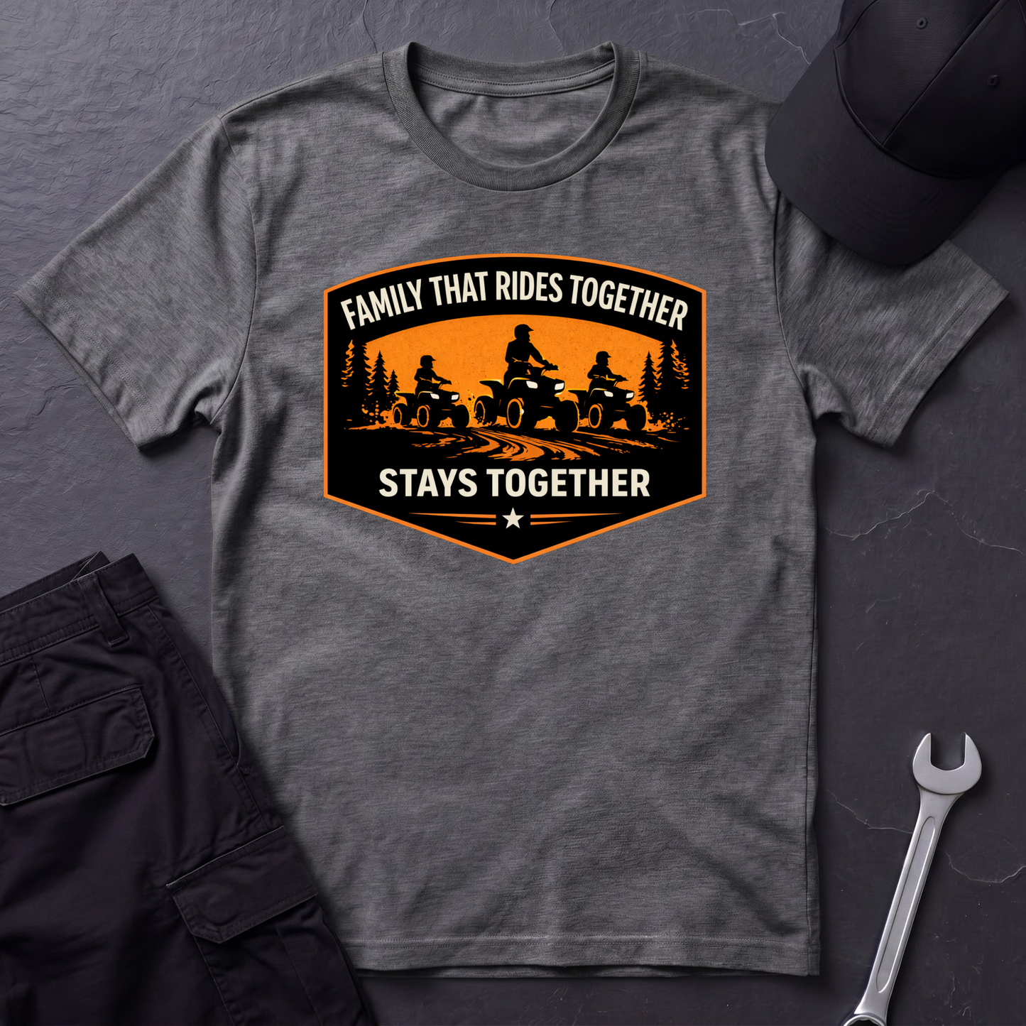 Family That Rides Together Quads T-Shirt