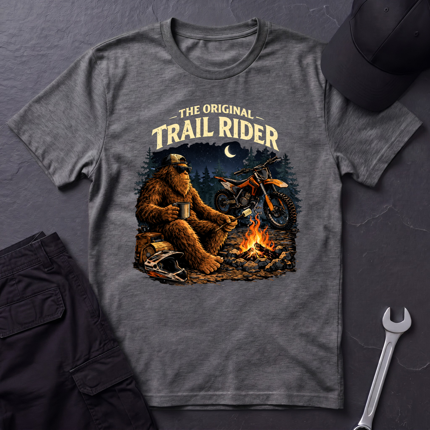Bigfoot Trail Rider Campfire T-Shirt