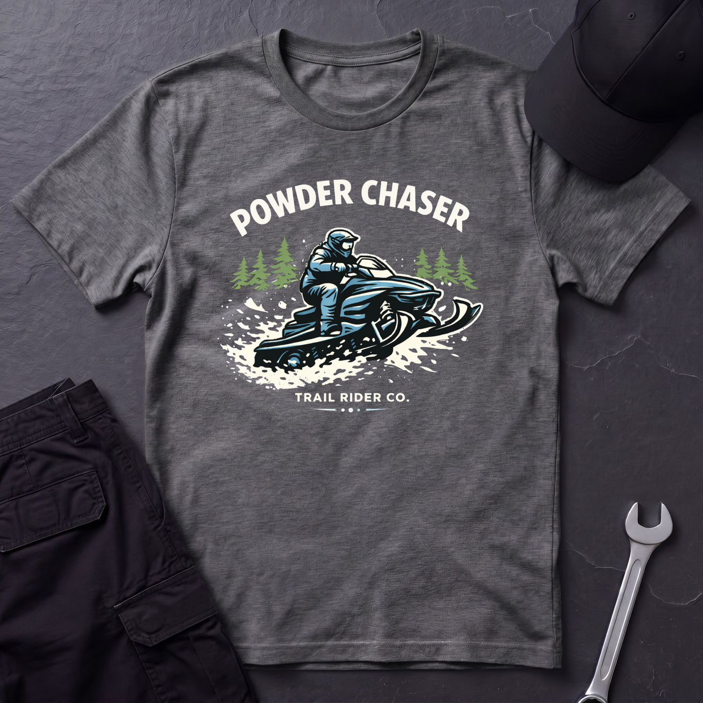 Powder Chaser Snowmobile  T-Shirt