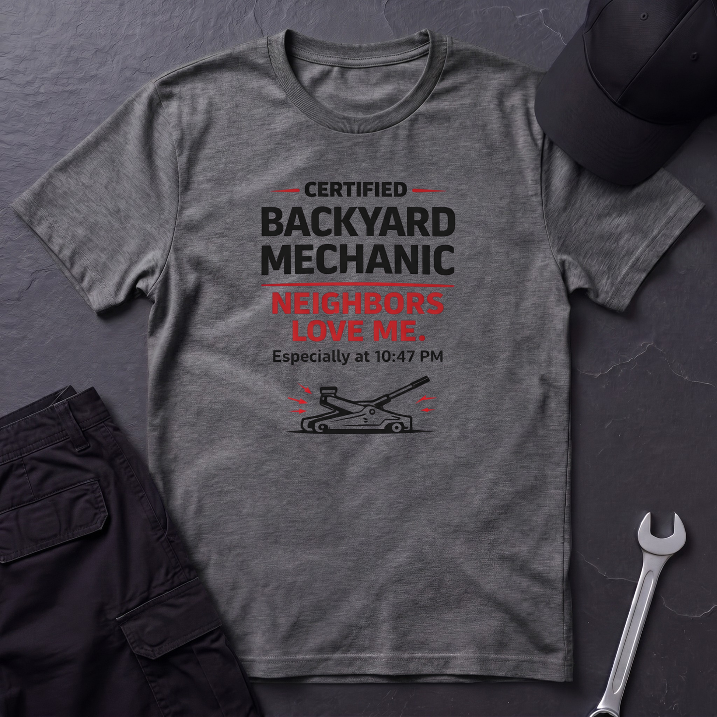 Backyard Mechanic black print T-Shirt