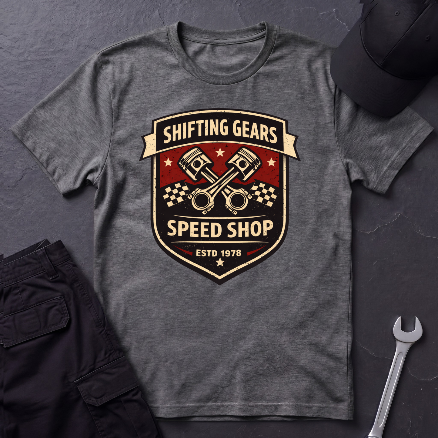 Shifting Gears Speed Shop  T-Shirt