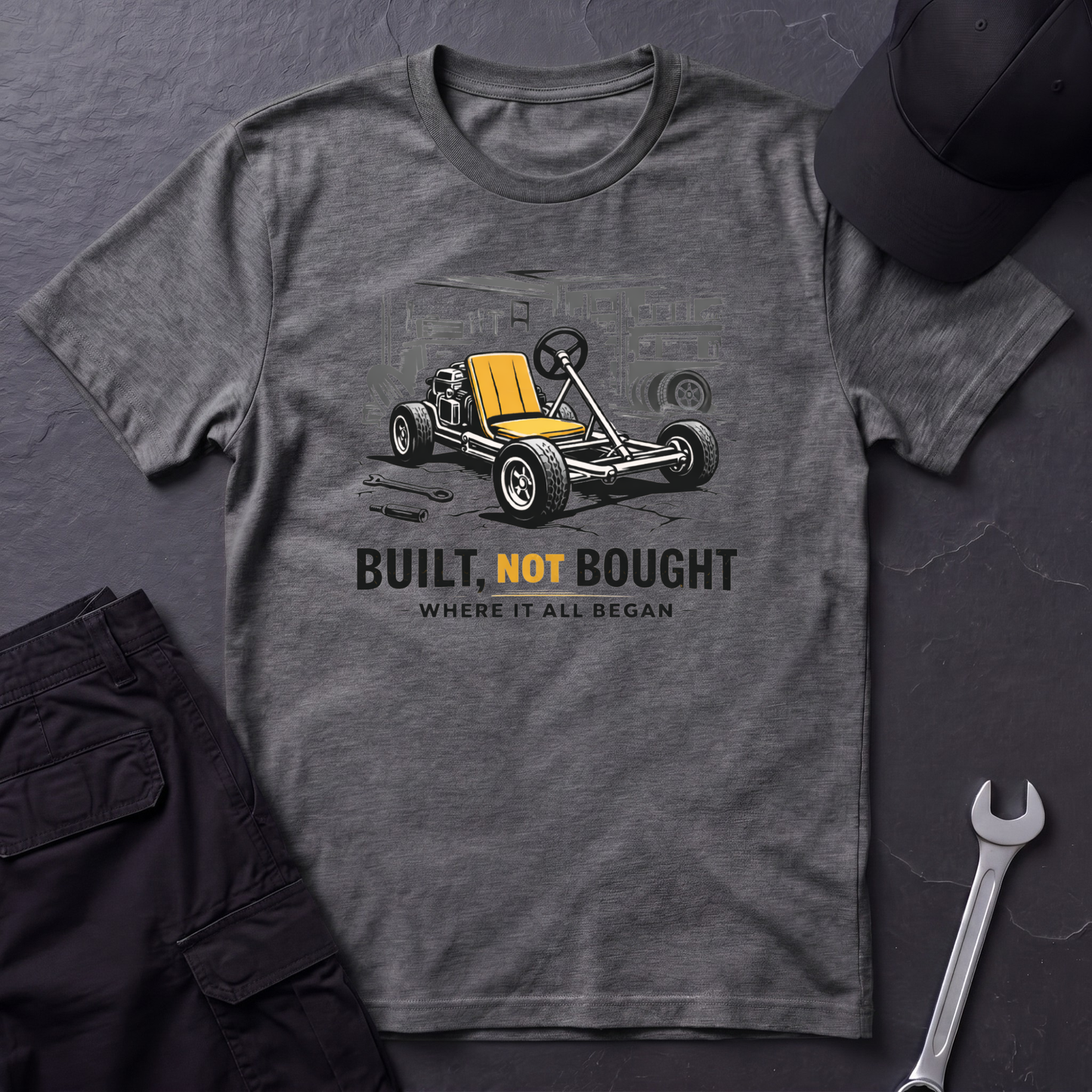 Built Not Bought Go-Cart dark T-Shirt