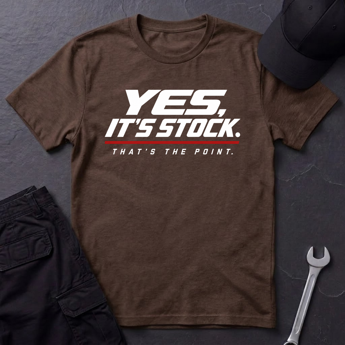 It's Stock.   T-Shirt