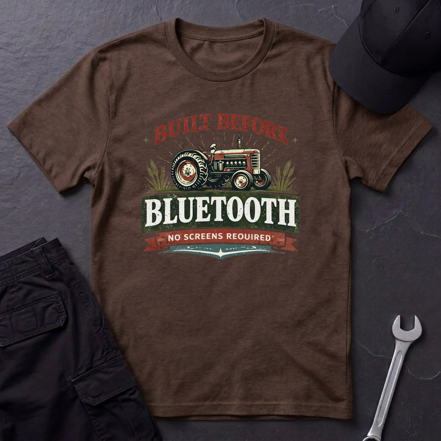 Before Bluetooth Tractor T-Shirt
