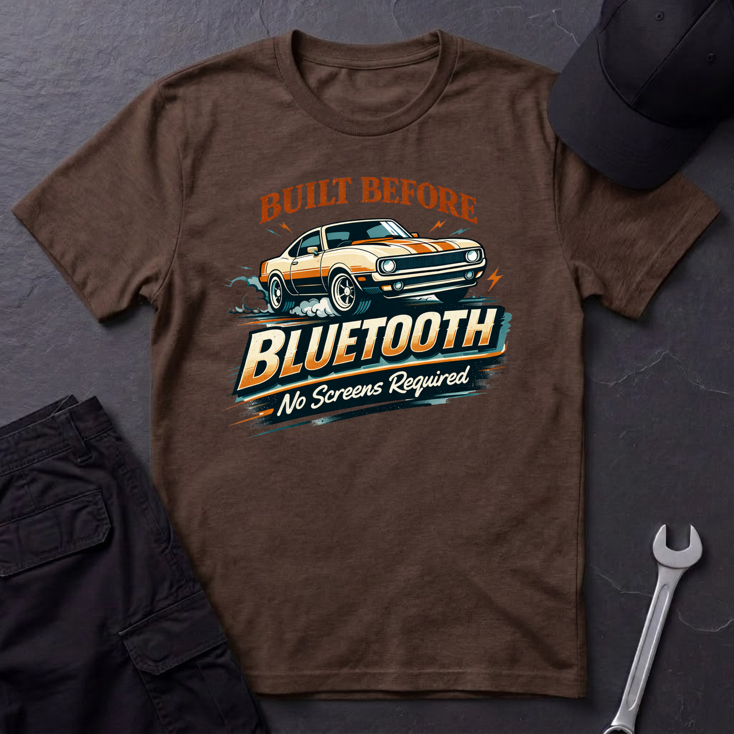 Before Bluetooth Musclecar T-Shirt