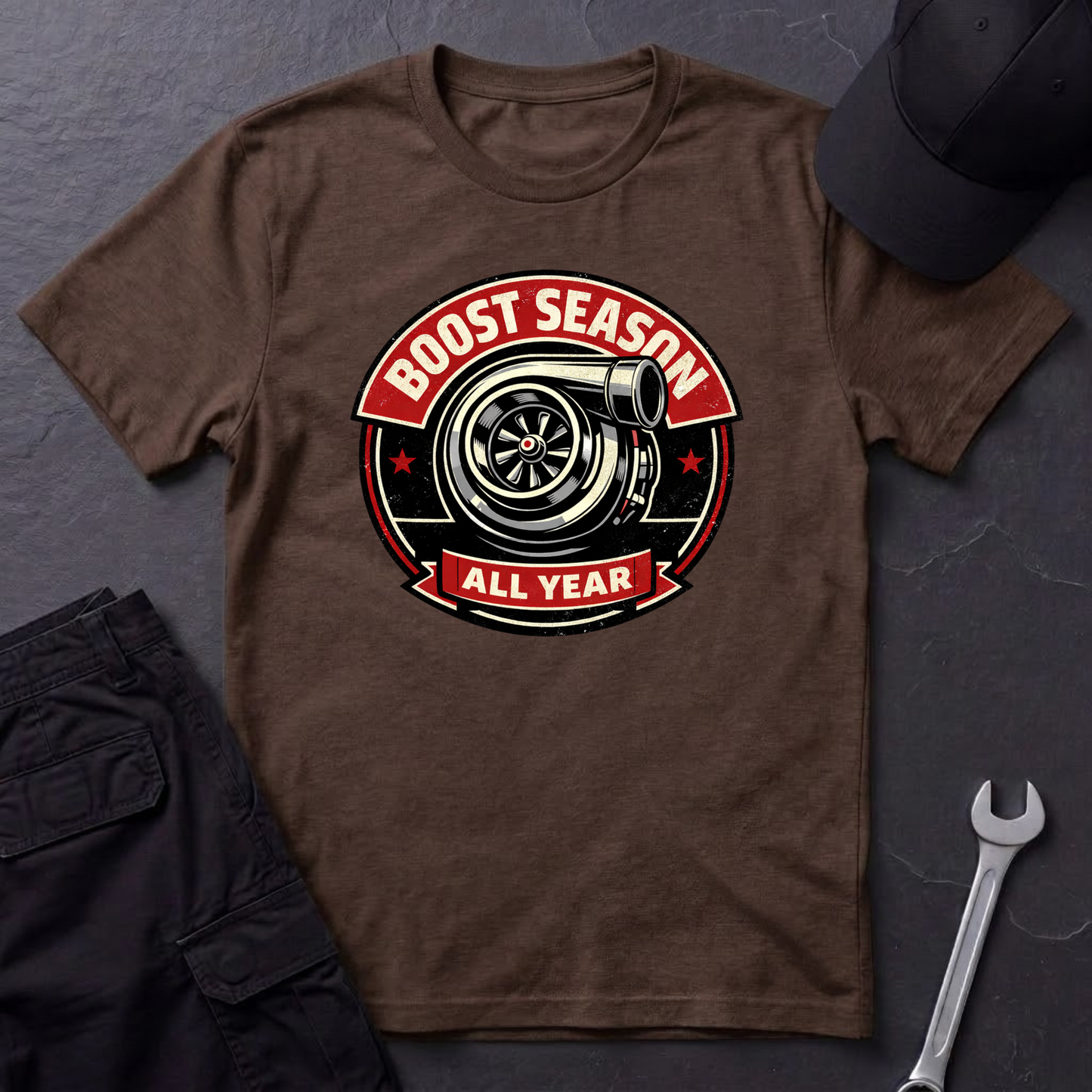 Boost Season All Year dark T-Shirt