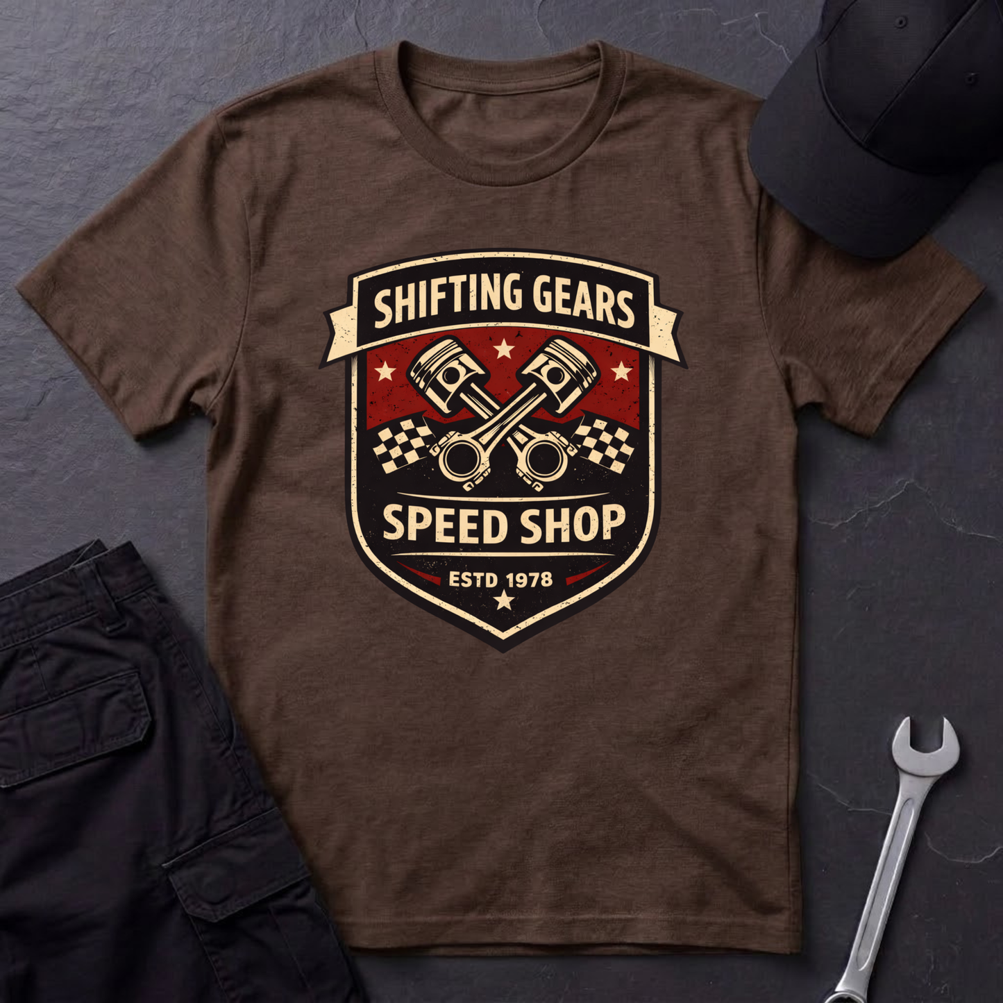 Shifting Gears Speed Shop  T-Shirt