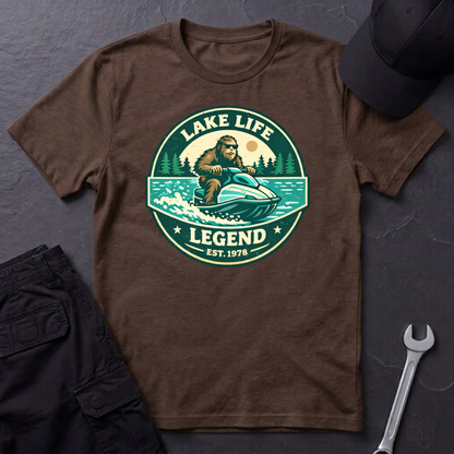 Bigfoot Jetski Lake Life T-Shirt