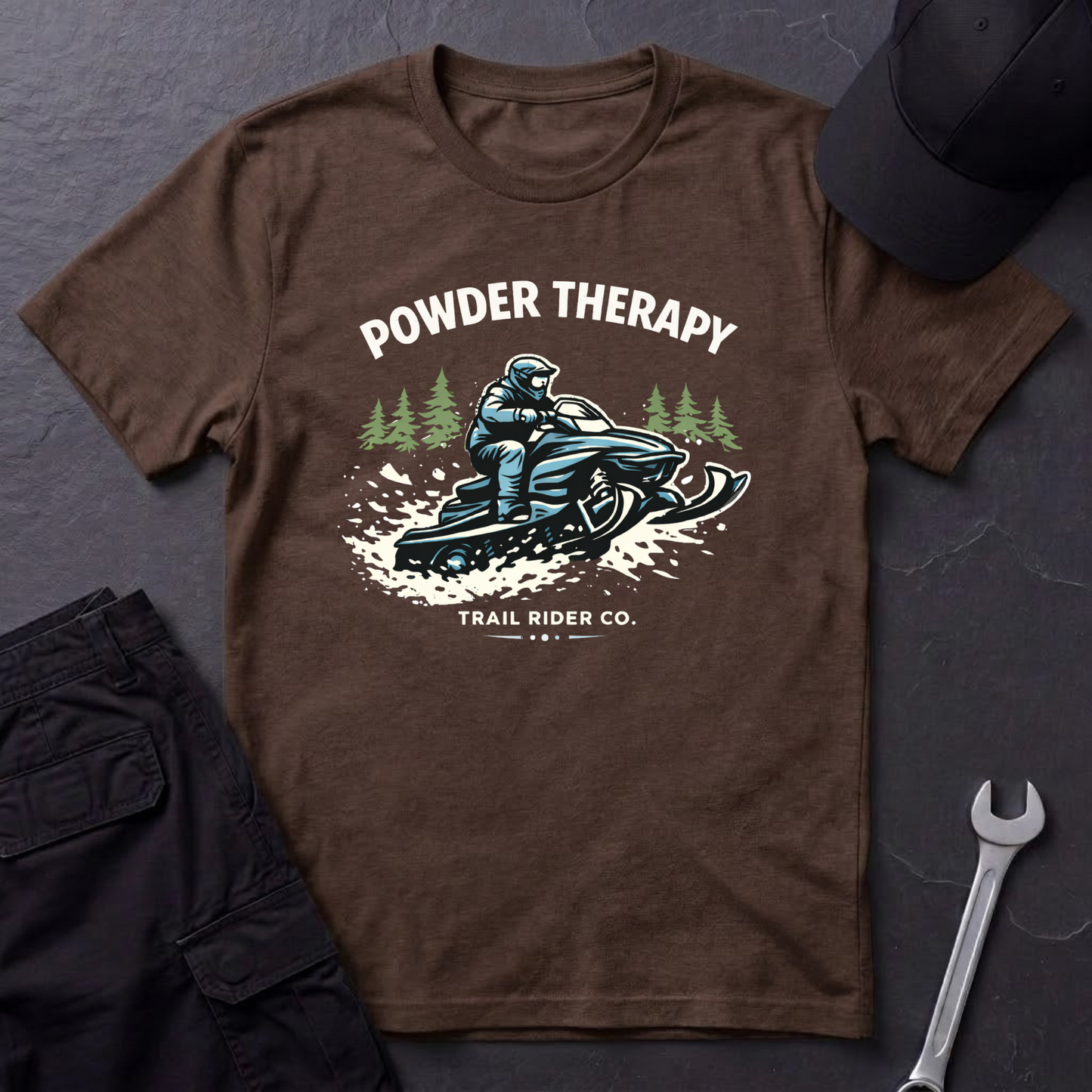 Powder Therapy Snowmobile  T-Shirt