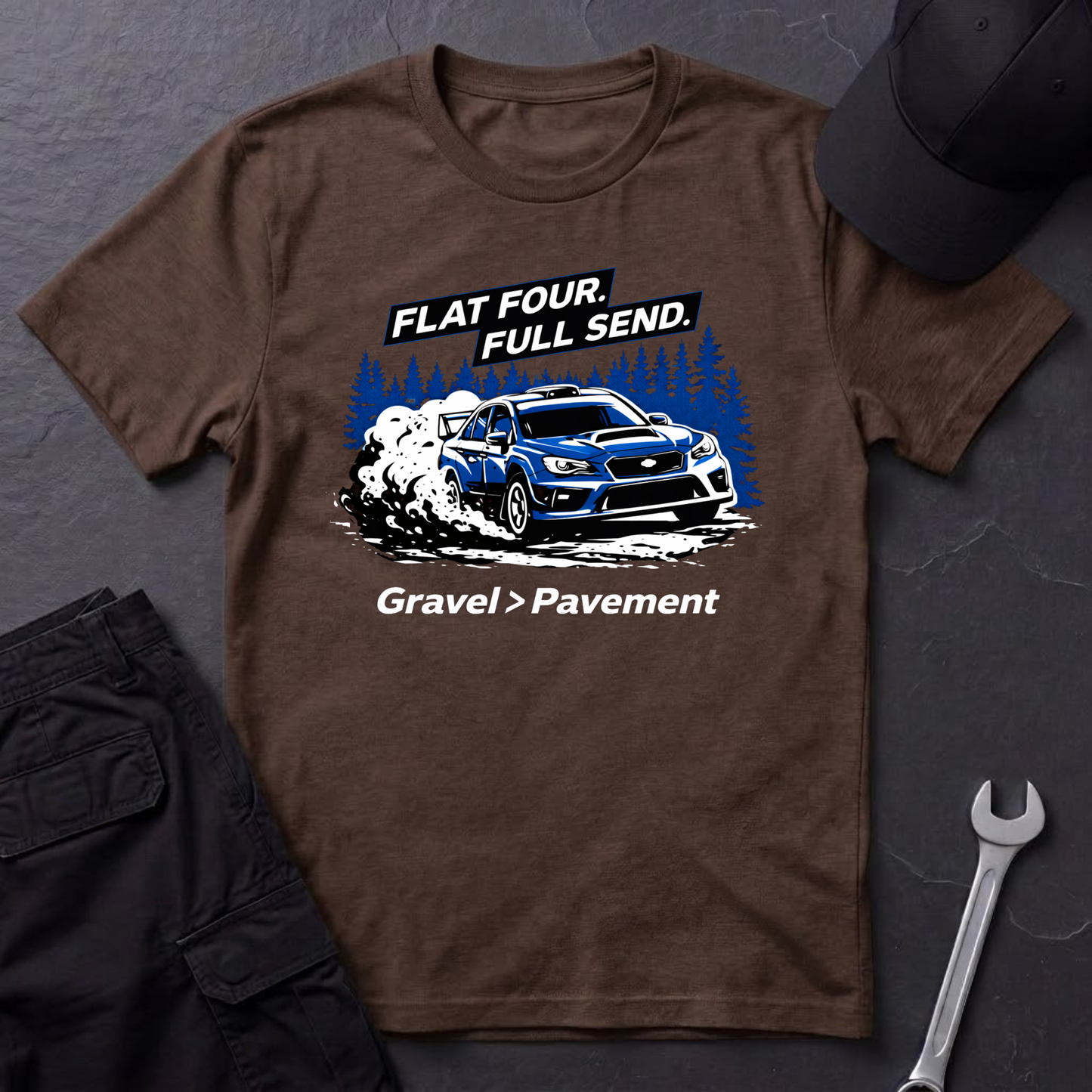 Flat Four. Full Send. T-Shirt