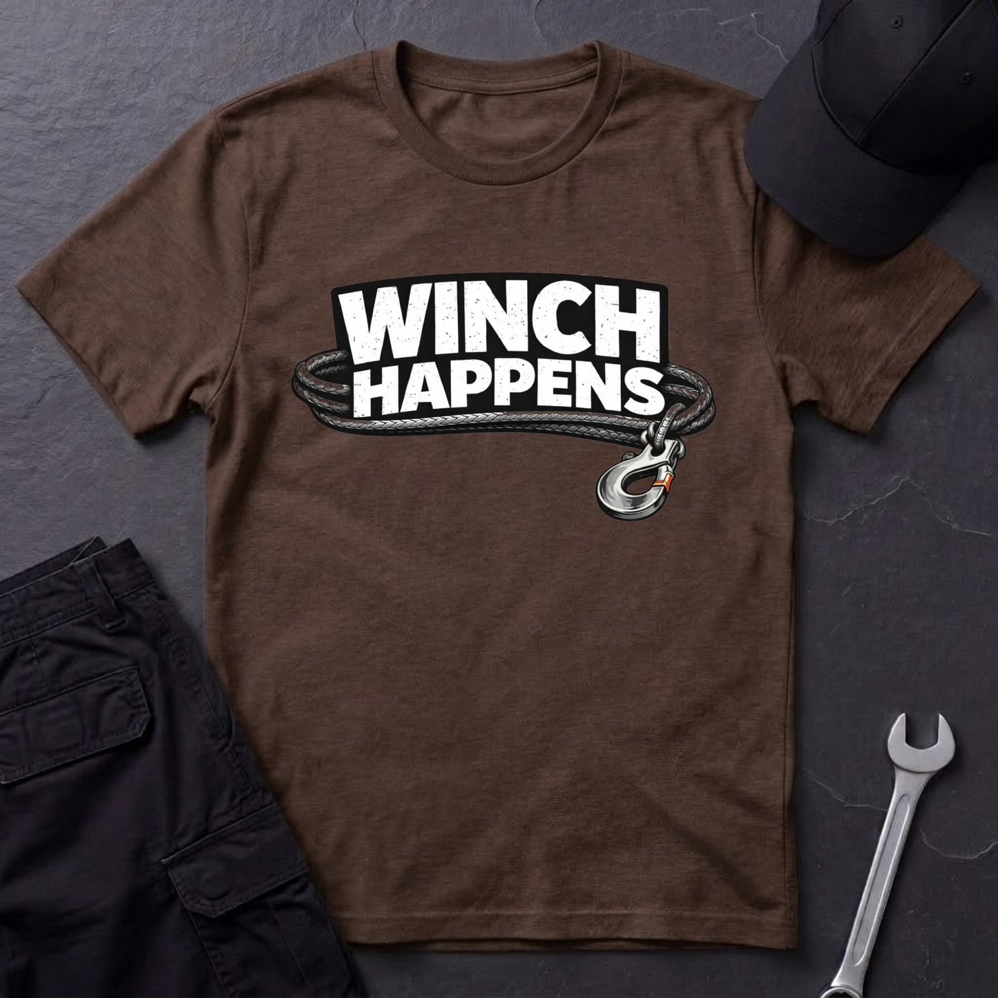 Winch Happens typography  T-Shirt