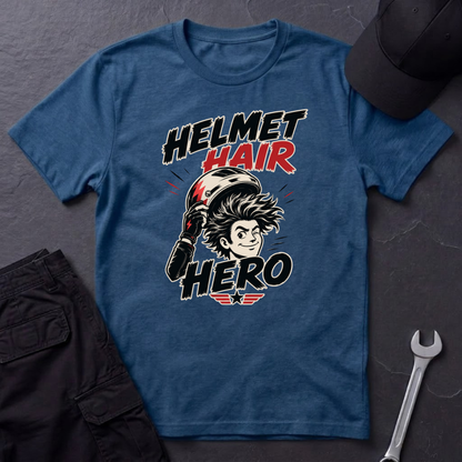 Helmet Hair Hero  T-Shirt