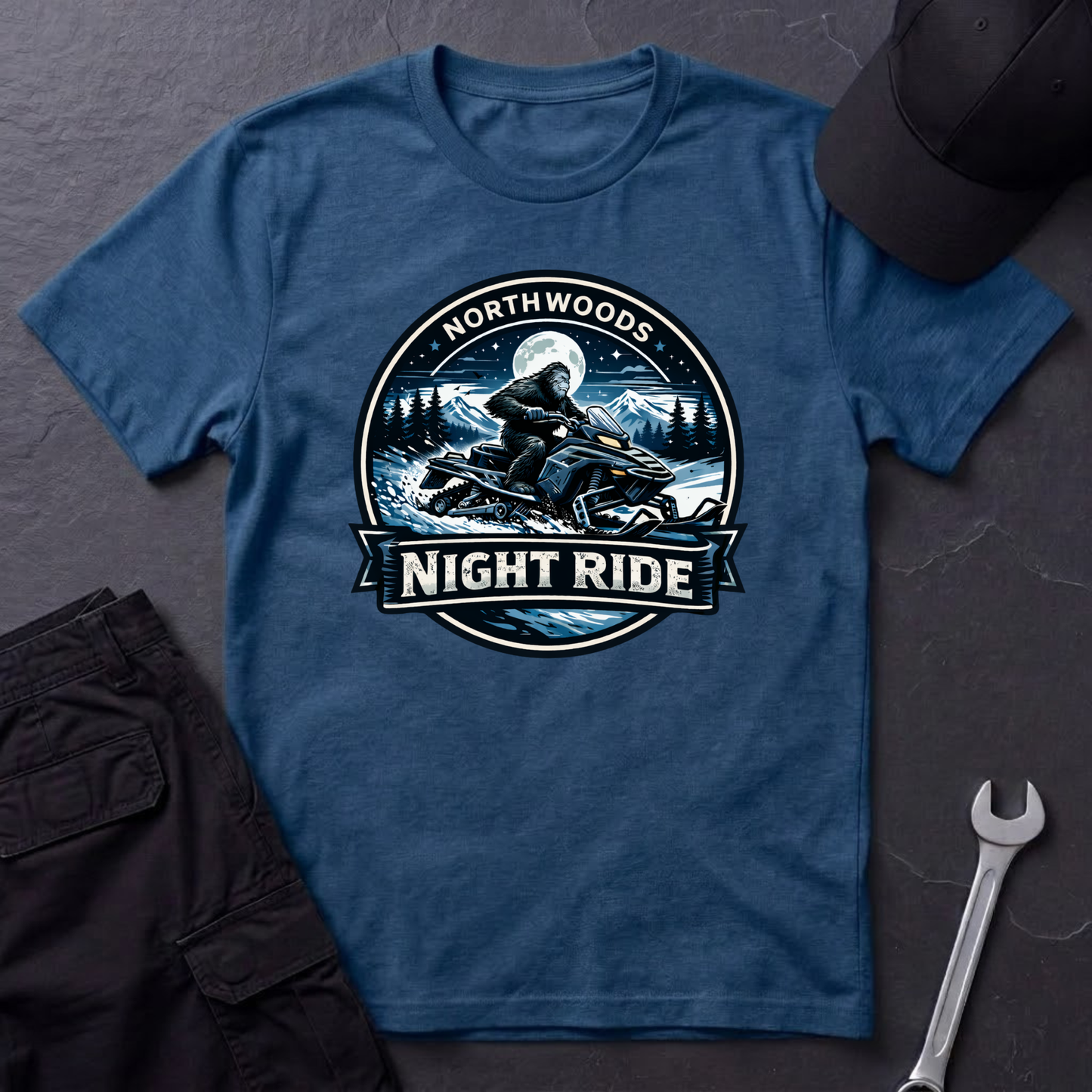 Sasquatch Snowmobile Night Ride  T-Shirt