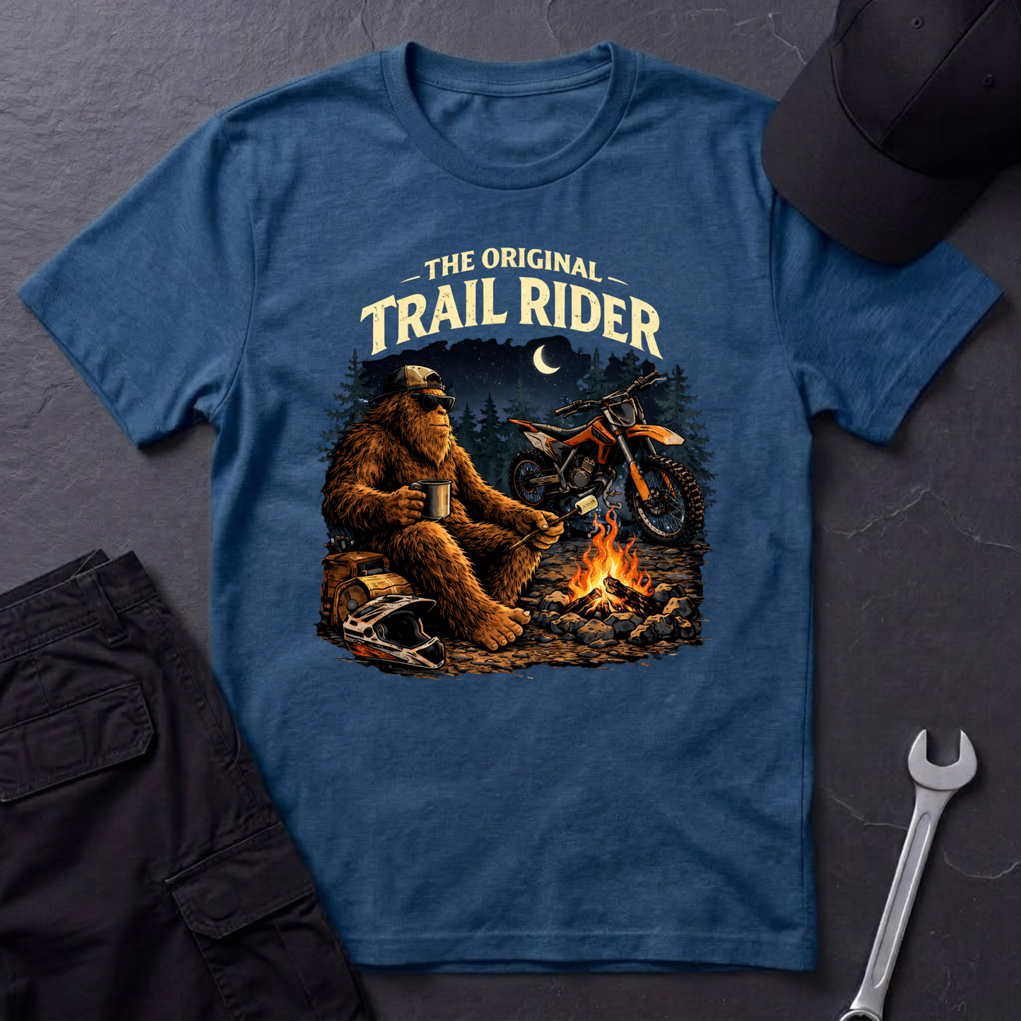 Bigfoot Trail Rider Campfire T-Shirt