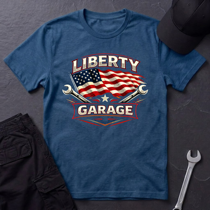 Liberty Garage Flag  T-Shirt
