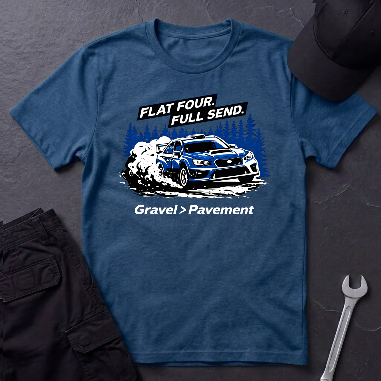 Flat Four. Full Send. T-Shirt