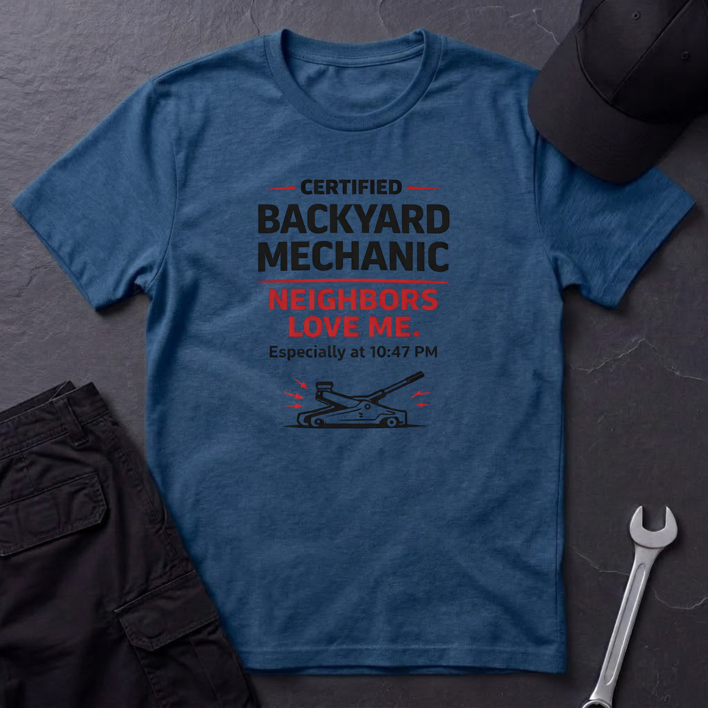 Backyard Mechanic black print T-Shirt