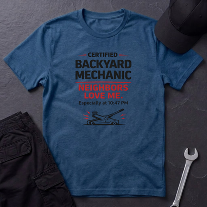 Backyard Mechanic black print T-Shirt