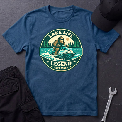 Bigfoot Jetski Lake Life T-Shirt