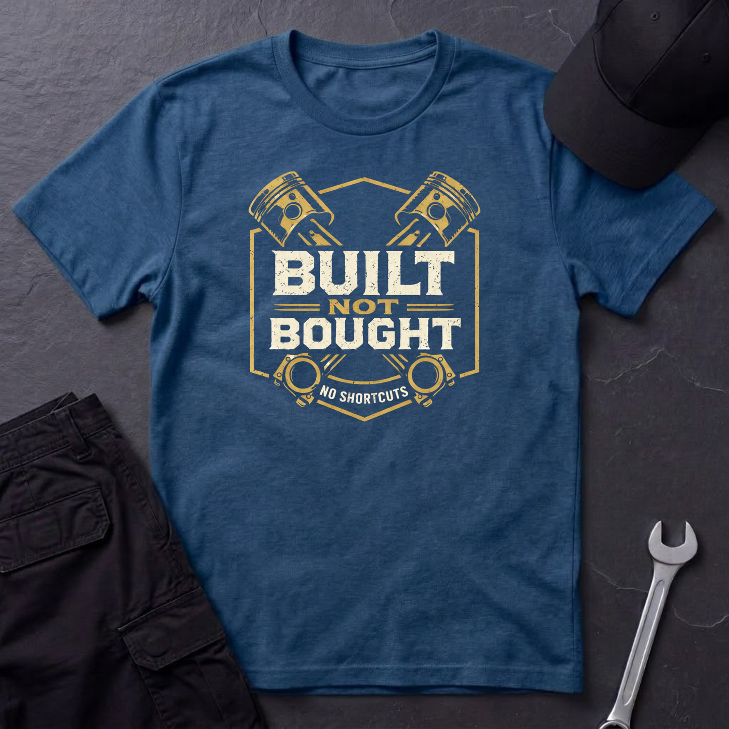 Built Not Bought Pistons T-Shirt