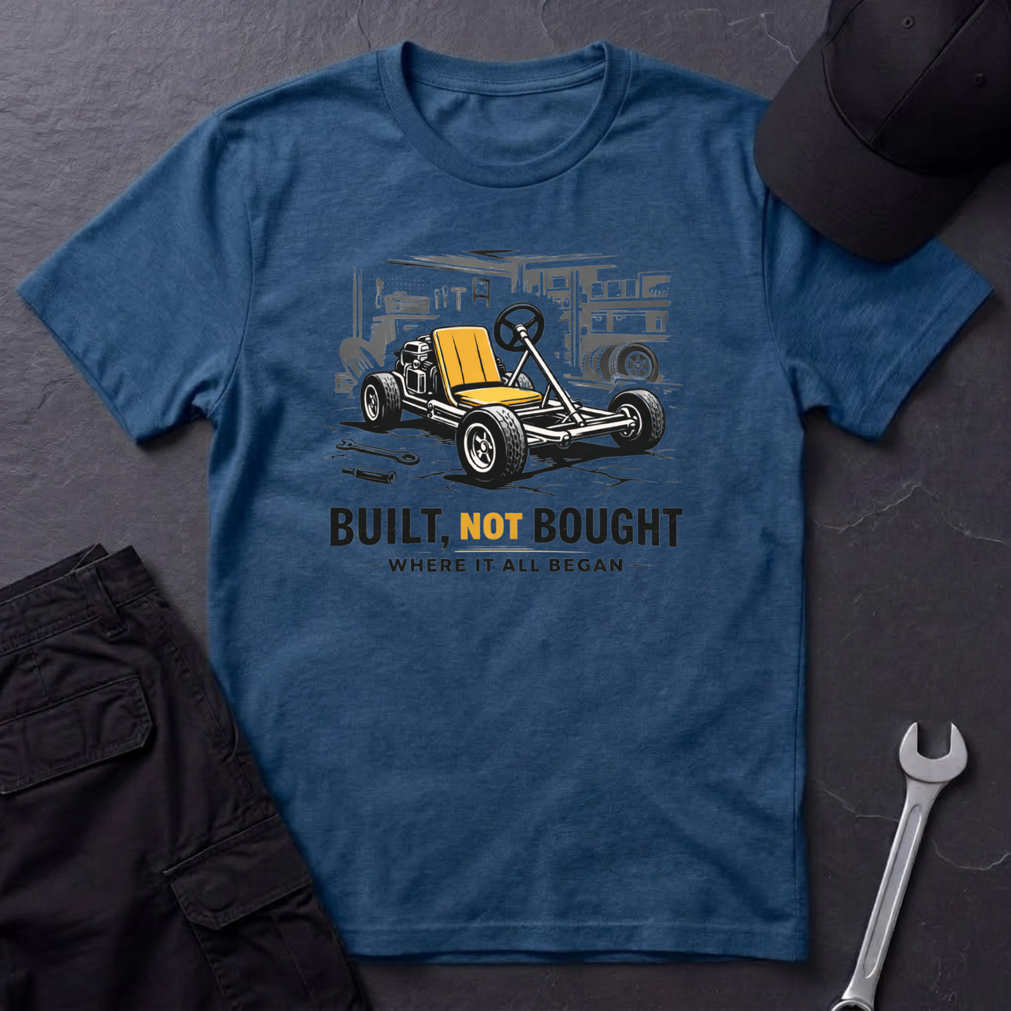 Built Not Bought Go-Cart dark T-Shirt