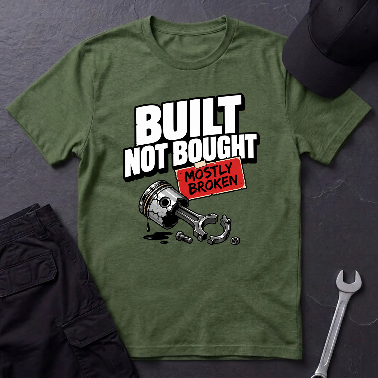 Built Not Bought Mostly Broken  T-Shirt