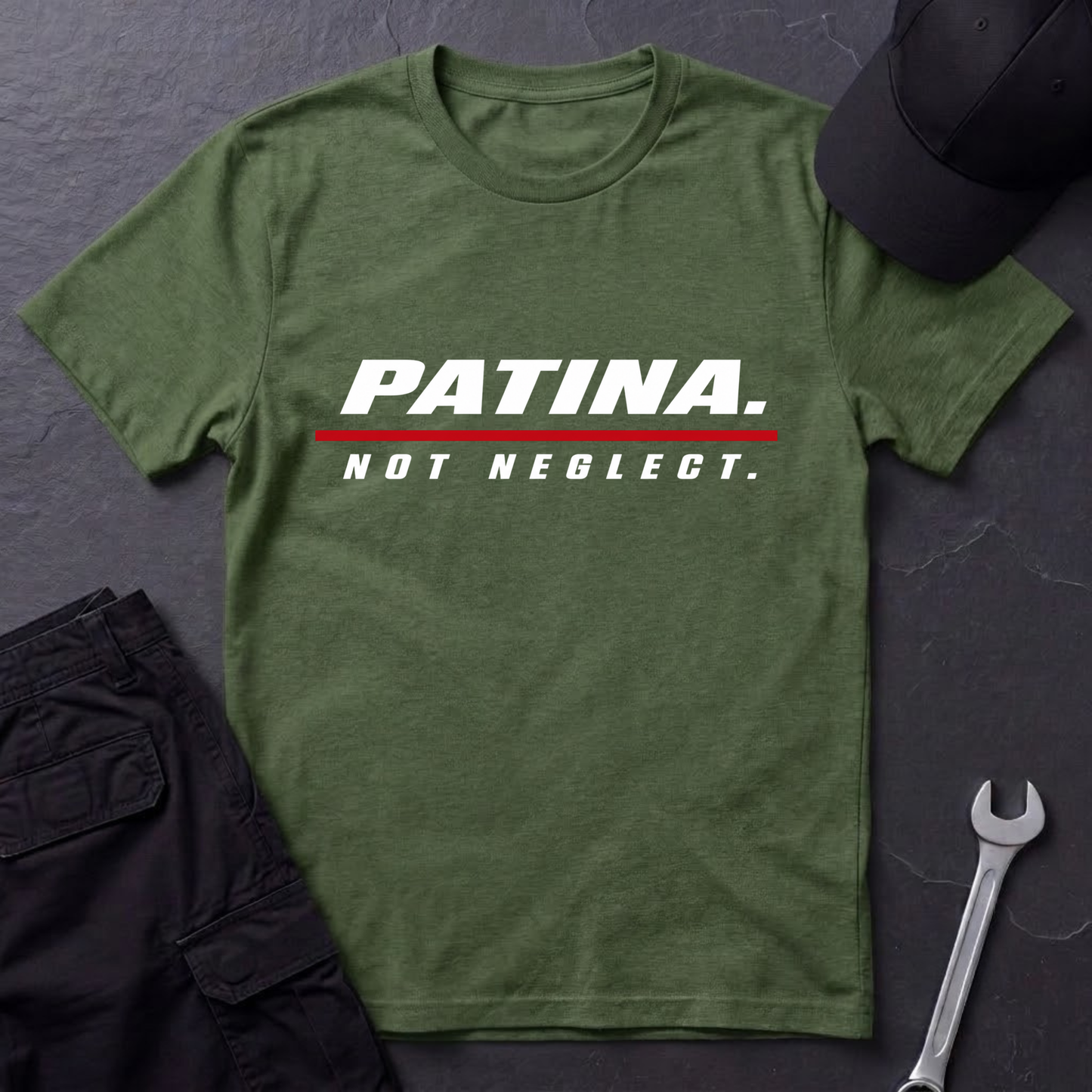 Patina. Not Neglect.   T-Shirt