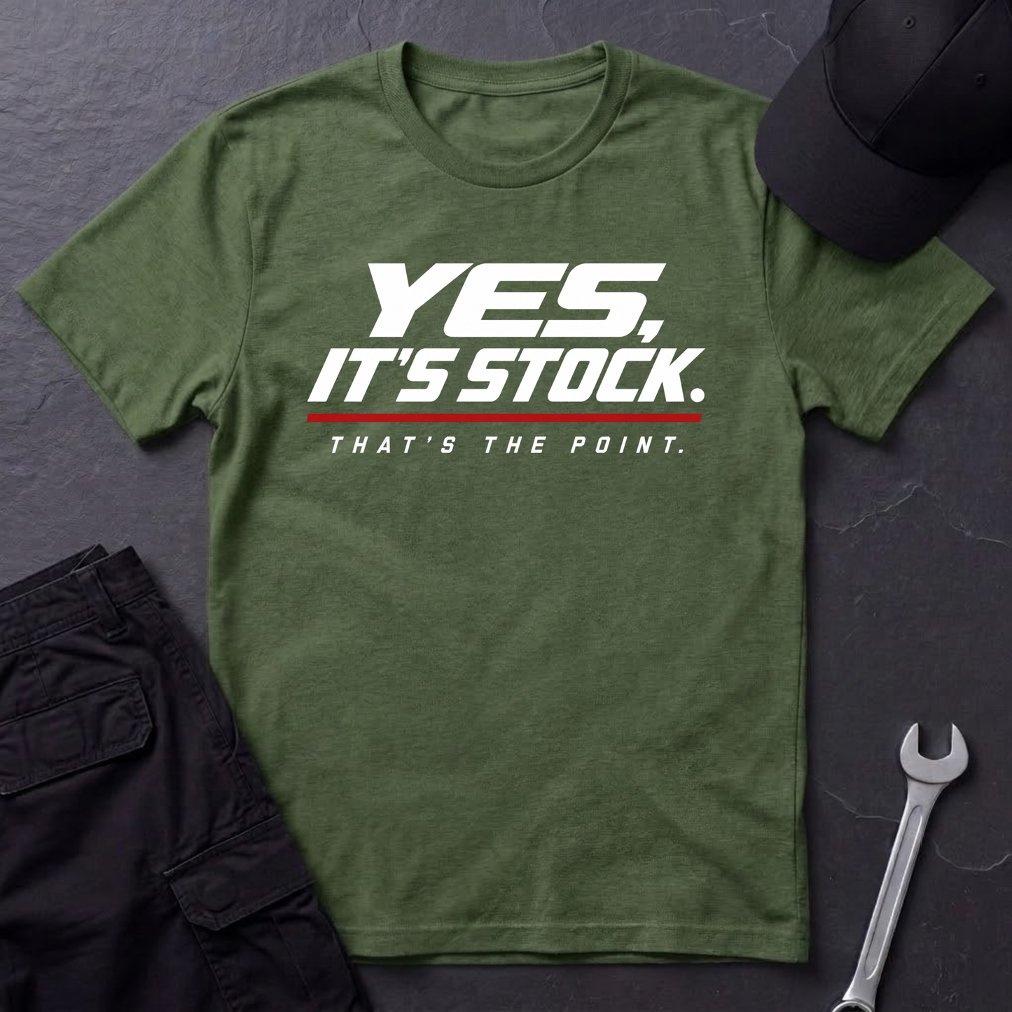It's Stock.   T-Shirt