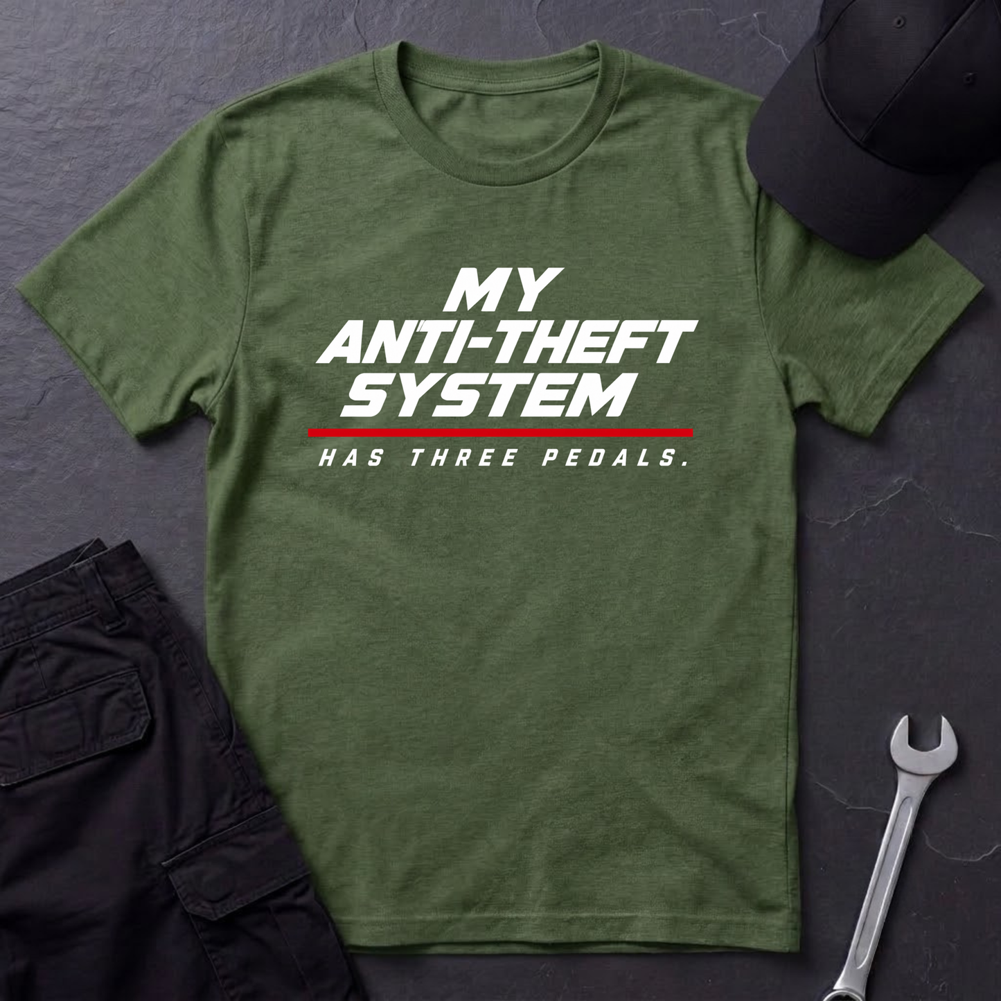 Anti-Theft System.   T-Shirt