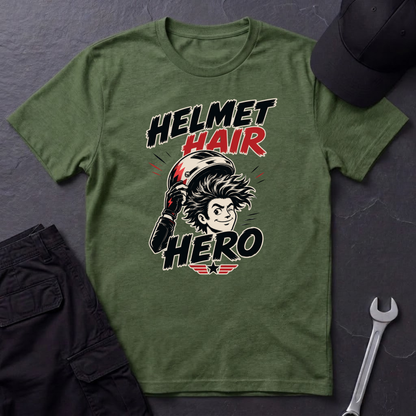 Helmet Hair Hero  T-Shirt