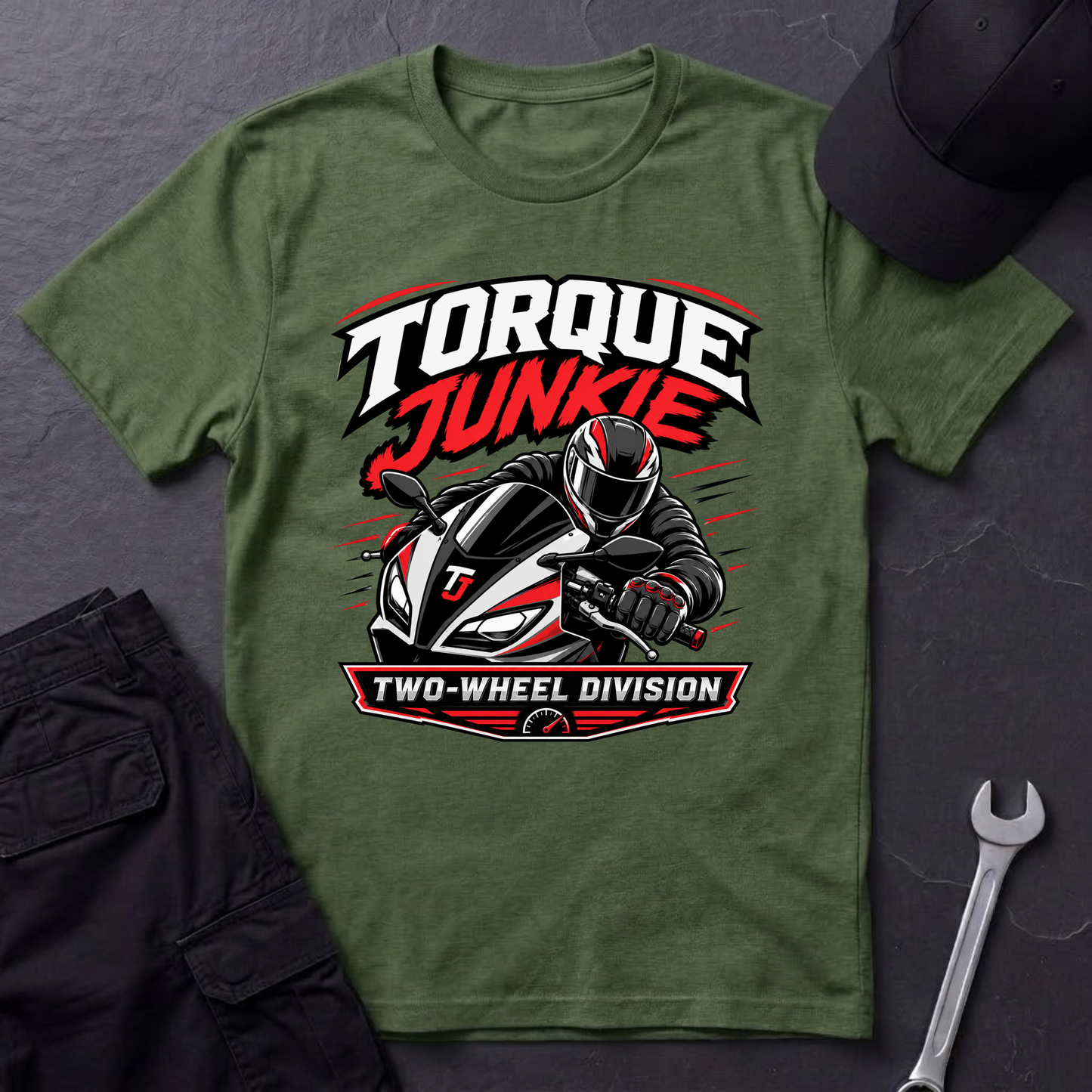 Torque Junkie Two Wheel Division  T-Shirt