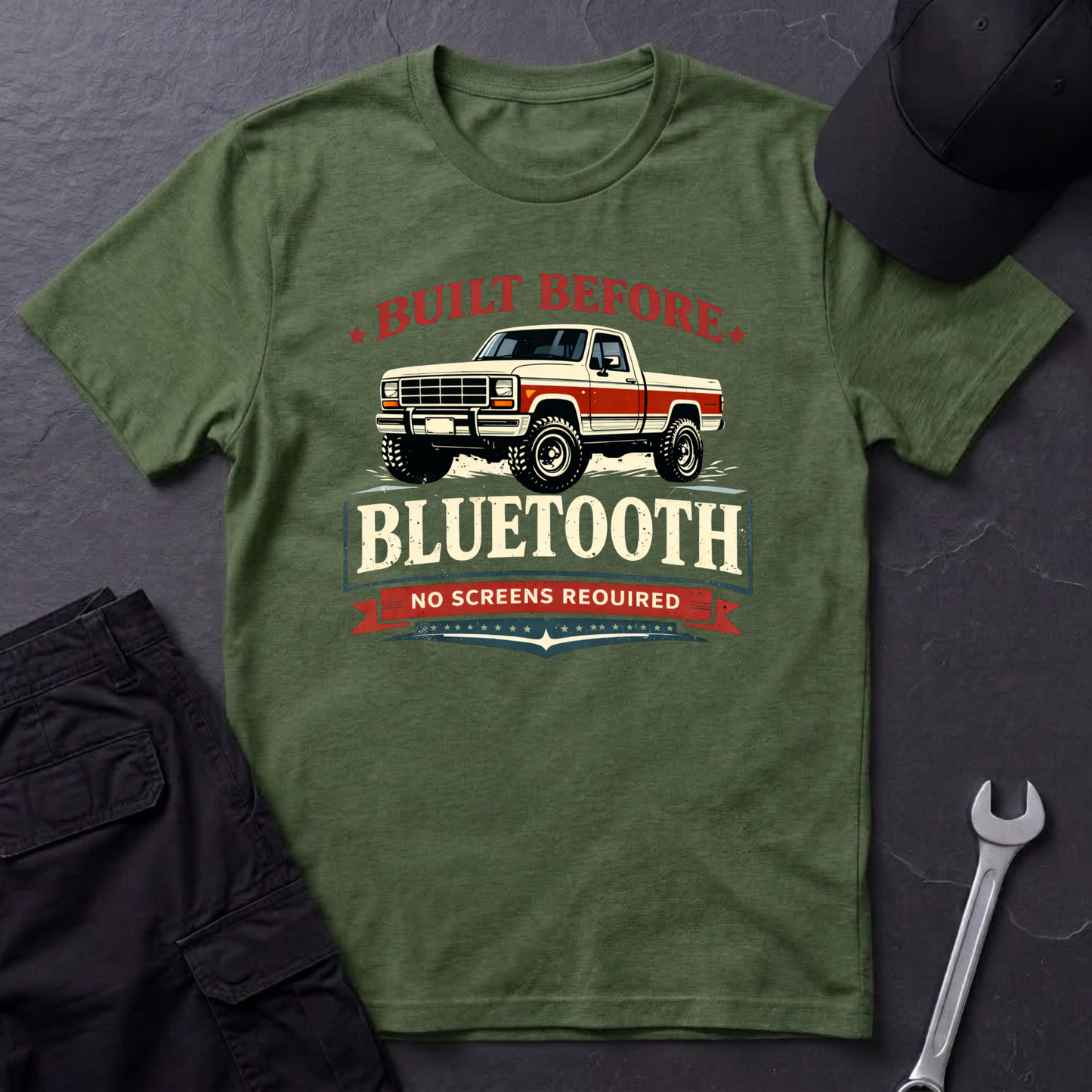 Before Bluetooth Bullnose T-Shirt