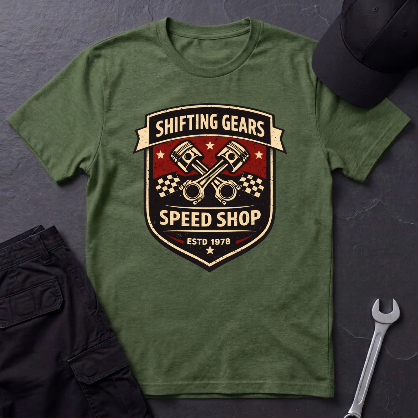 Shifting Gears Speed Shop  T-Shirt
