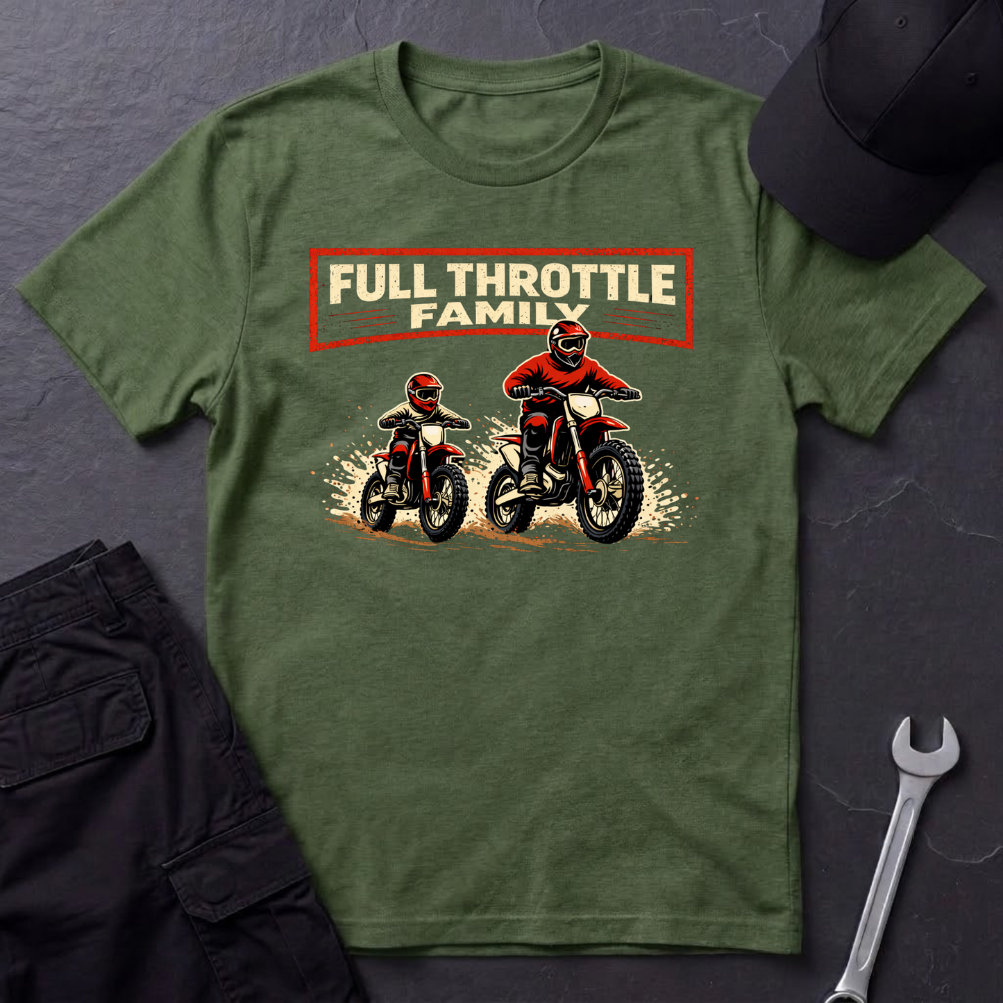 Full Throttle Family Dirtbikes T-Shirt