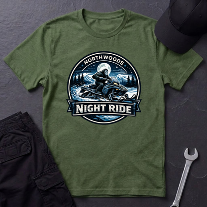 Sasquatch Snowmobile Night Ride  T-Shirt