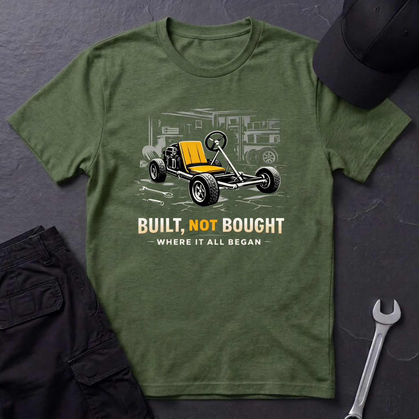 Built Not Bought Go-Cart light T-Shirt