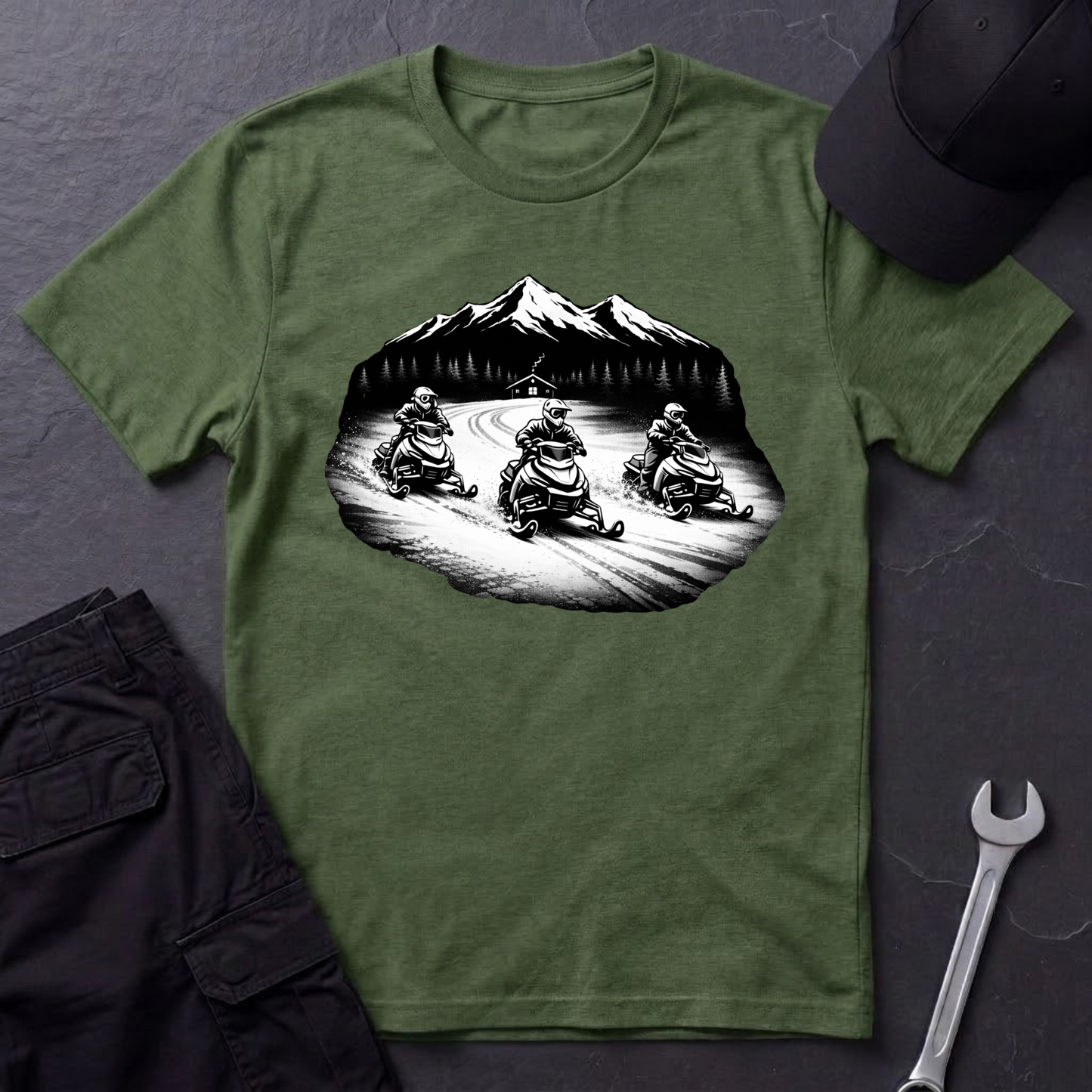 Snowmobile Night Ride  T-Shirt