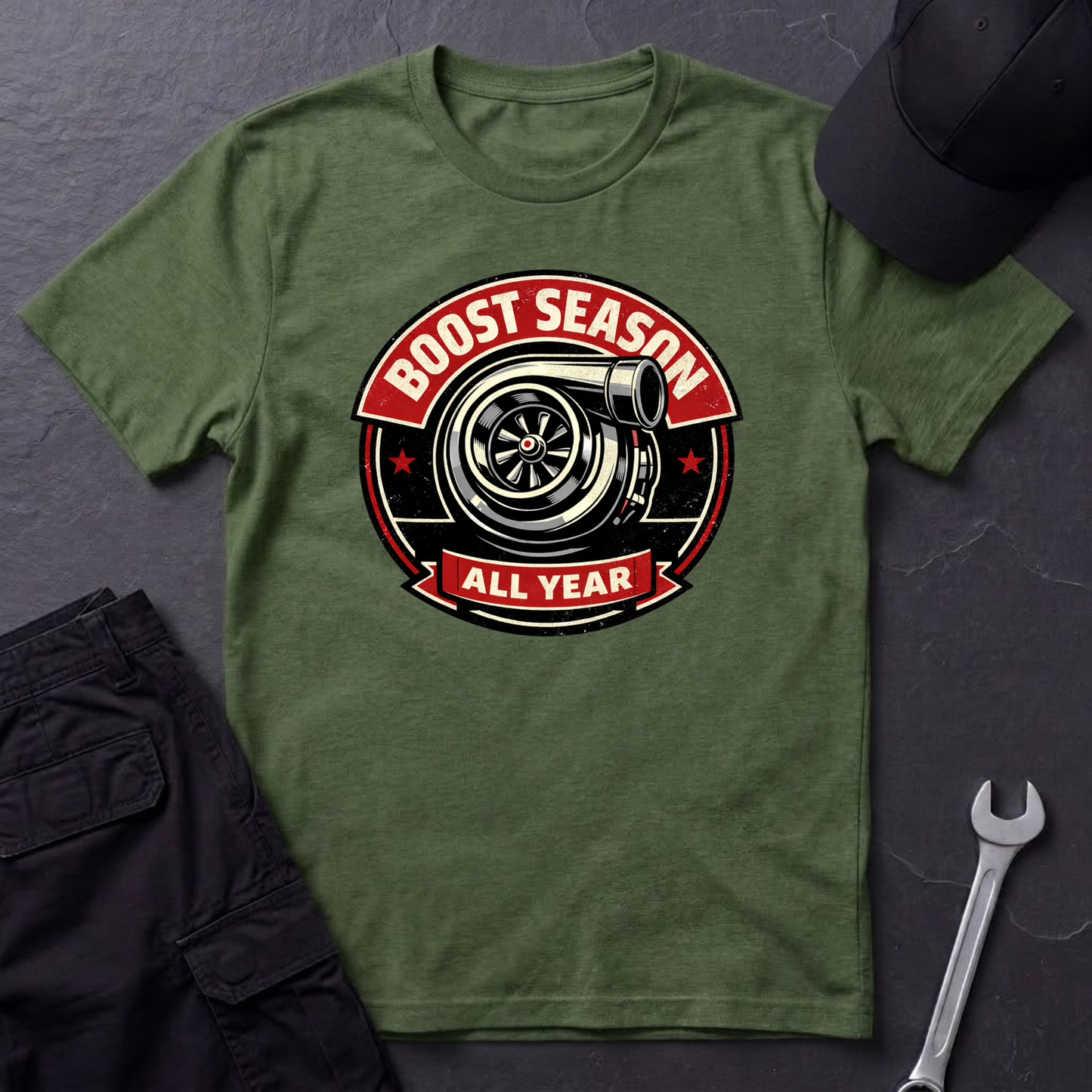 Boost Season All Year dark T-Shirt
