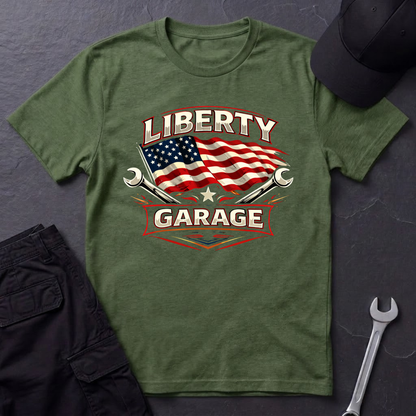 Liberty Garage Flag  T-Shirt