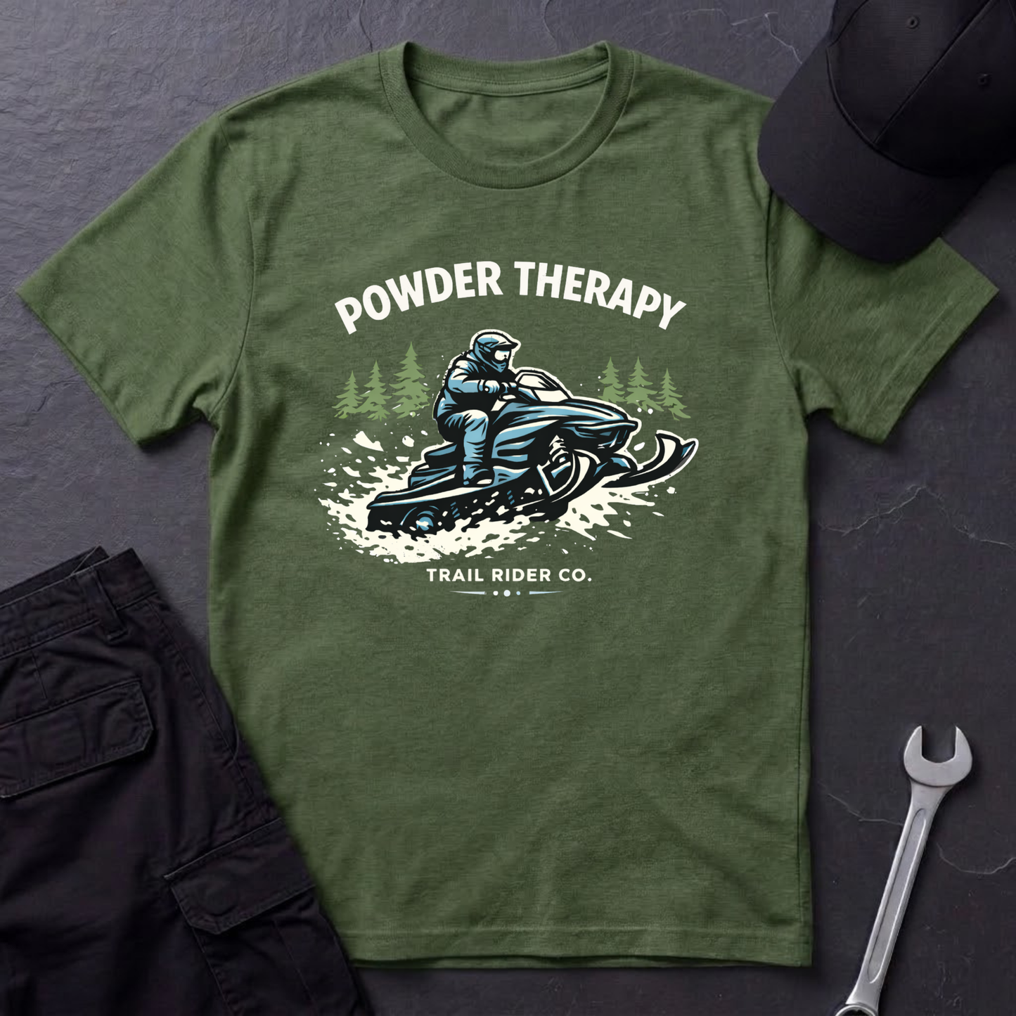 Powder Therapy Snowmobile  T-Shirt