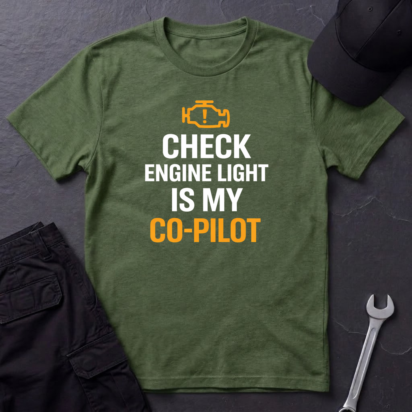 Check Engine Light Is My Co-Pilot T-Shirt