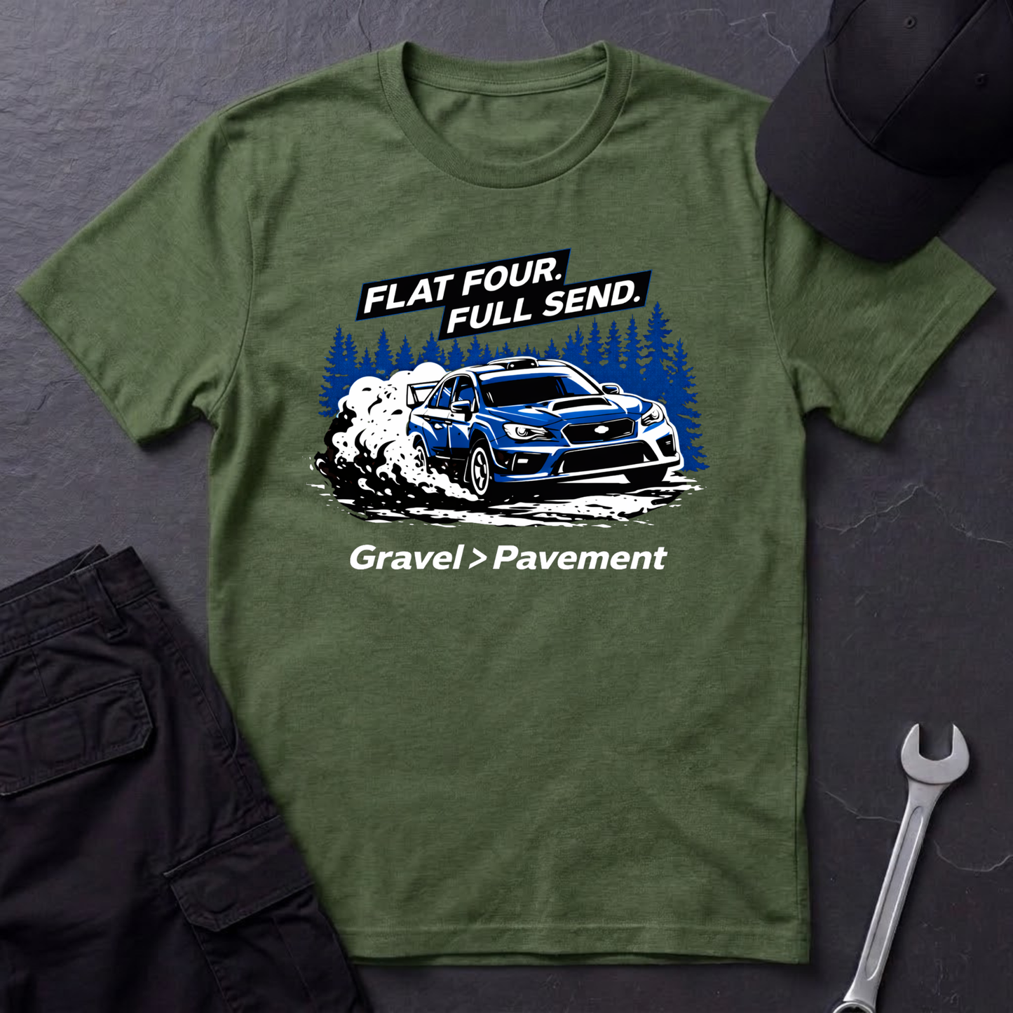 Flat Four. Full Send. T-Shirt