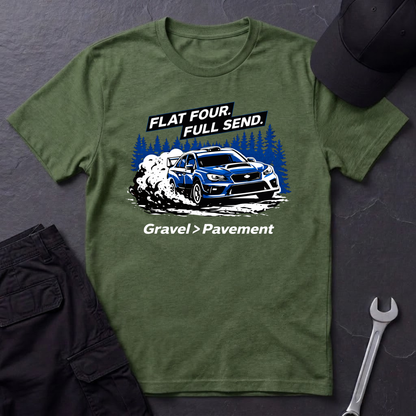 Flat Four. Full Send. T-Shirt