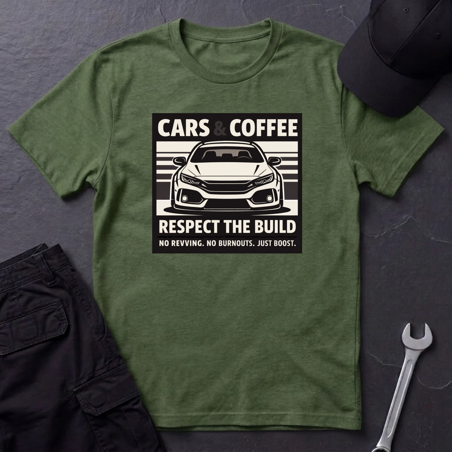 Cars & Coffee Respect The Build T-Shirt