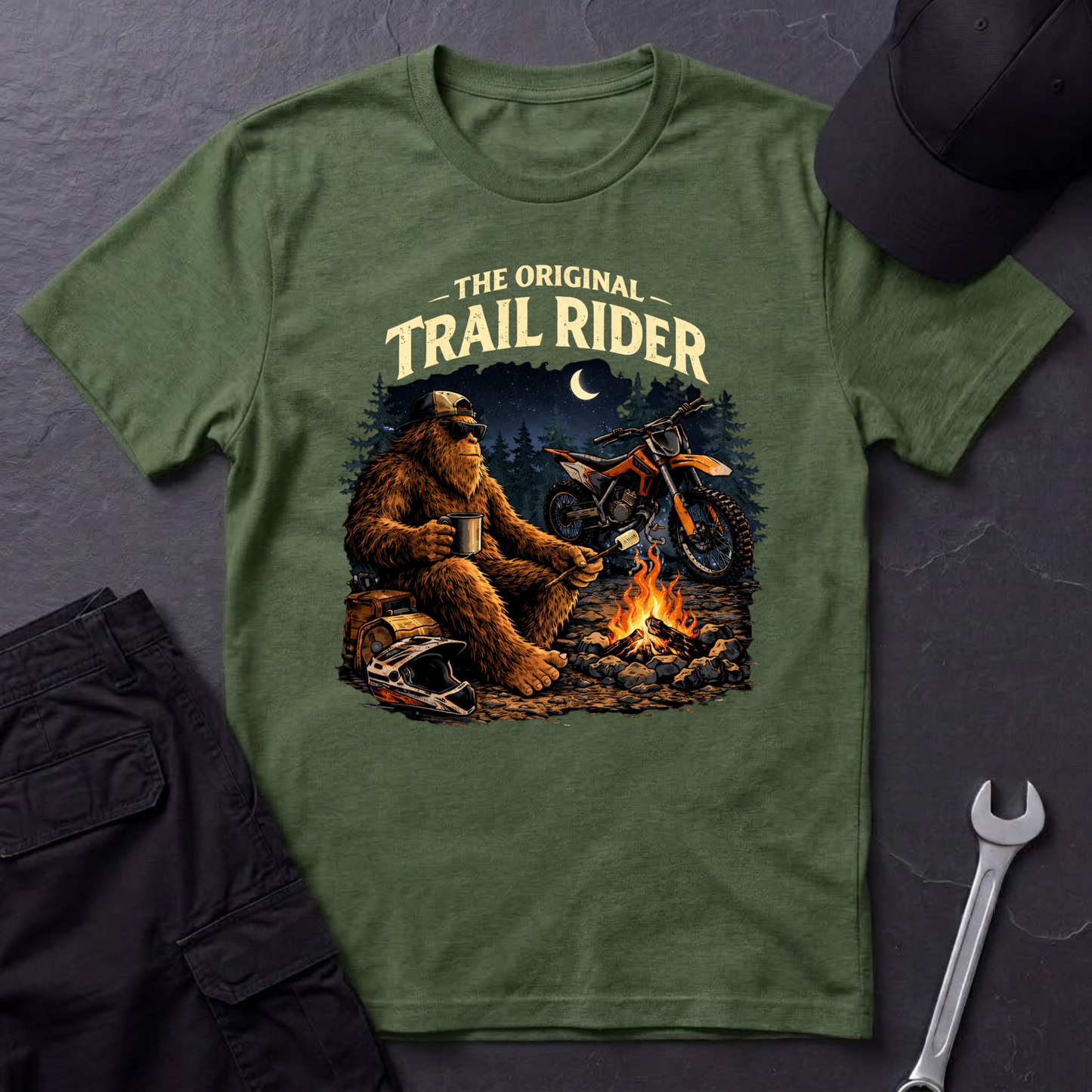 Bigfoot Trail Rider Campfire T-Shirt