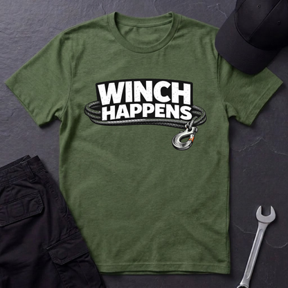 Winch Happens typography  T-Shirt